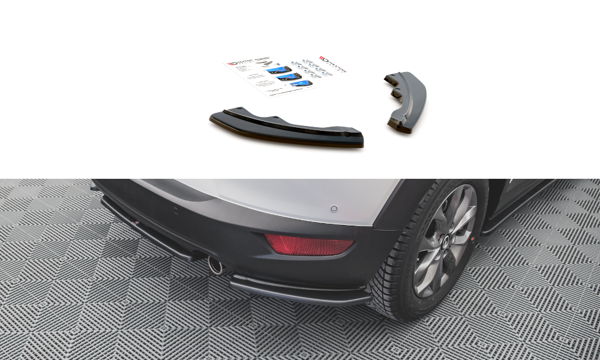 Maxton Rear Side Splitters For Mazda Cx-3 - Gloss Black