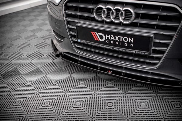 Maxton Front Splitter Audi A3 Sportback 8V - Gloss Black