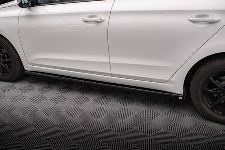 Maxton Side Skirts Diffusers Hyundai I20 Mk2 Facelift - Gloss Black