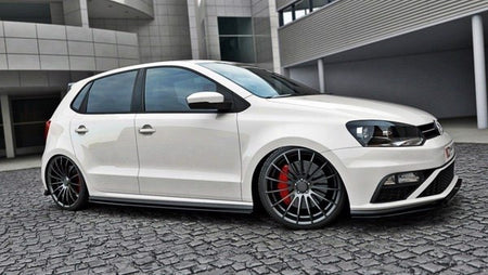 Maxton Side Skirts Diffusers VW Polo Mk5 Gti (Facelift) - Gloss Black