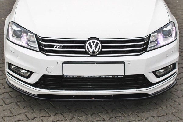 Maxton Front Splitter V.1 VW Passat B7 R-Line - Gloss Black