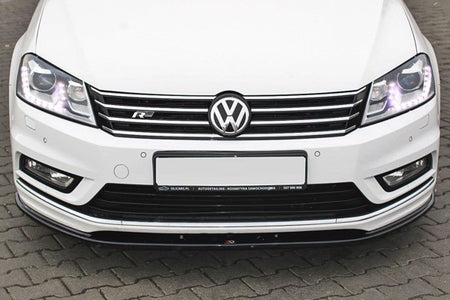 Maxton Front Splitter V.1 VW Passat B7 R-Line - Gloss Black