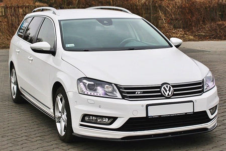 Maxton Front Splitter V.1 VW Passat B7 R-Line - Gloss Black