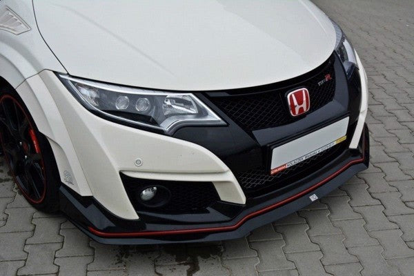 Maxton Front Splitter V.2 Honda Civic Ix Type R - Gloss Black