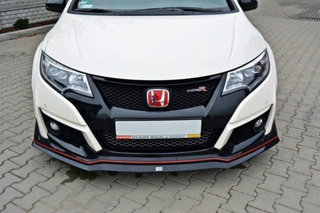 Maxton Front Splitter V.2 Honda Civic Ix Type R - Gloss Black
