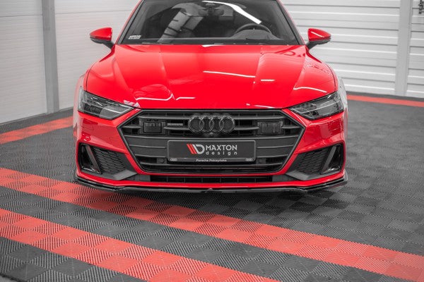 Maxton Front Splitter V.1 Audi A7 C8 S-Line / S7 C8 - Gloss Black