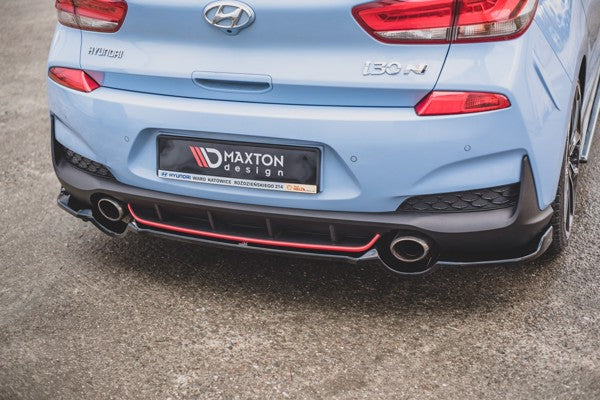 Maxton Central Rear Splitter Hyundai I30 N Mk3 Hatchback - Gloss Black