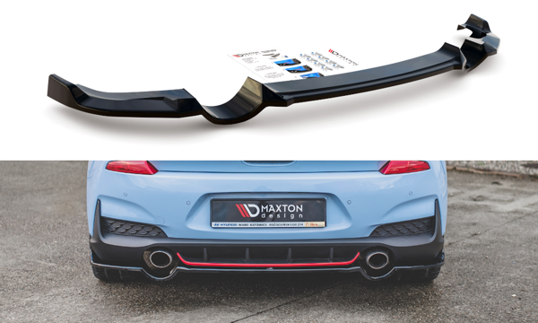 Maxton Central Rear Splitter Hyundai I30 N Mk3 Hatchback - Gloss Black