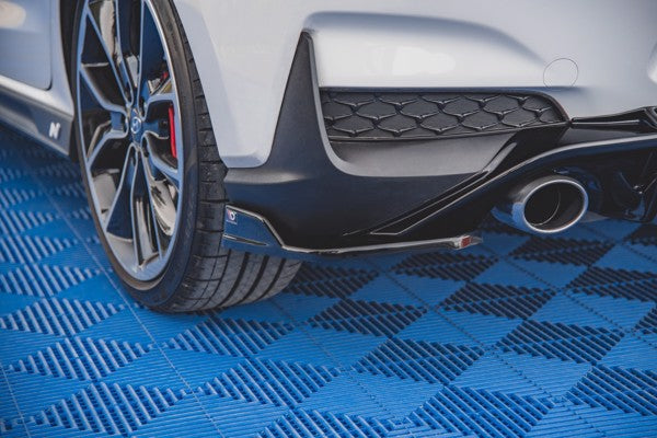 Maxton Rear Side Splitters V.4 Hyundai I30 N Mk3 Hatchback - Gloss Black
