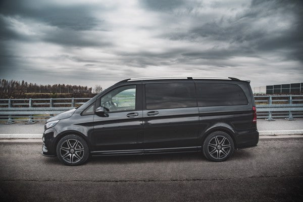 Maxton Side Skirts Diffusers Mercedes-Benz V-Class Long Amg-Line W447 Facelift - Gloss Black