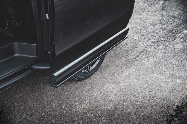 Maxton Side Skirts Diffusers Mercedes-Benz V-Class Long Amg-Line W447 Facelift - Gloss Black