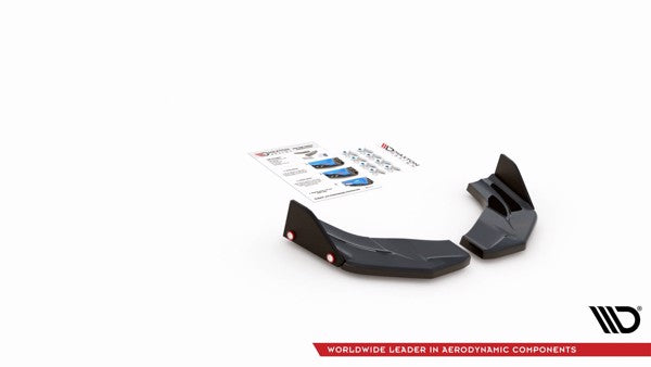 Maxton Rear Side Splitters + Flaps V.7 Hyundai I30 N Mk3 Hatchback - Gloss Black