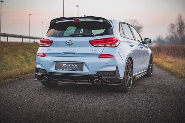Maxton Rear Side Splitters + Flaps V.7 Hyundai I30 N Mk3 Hatchback - Gloss Black
