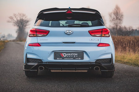 Maxton Rear Side Splitters + Flaps V.7 Hyundai I30 N Mk3 Hatchback - Gloss Black