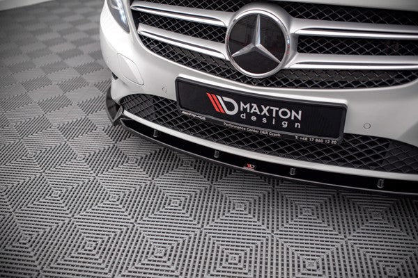 Maxton Front Splitter V.1 Mercedes-Benz A W176 - Gloss Black
