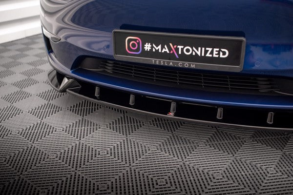 Maxton Front Splitter V.1 Tesla Model Y - Gloss Black