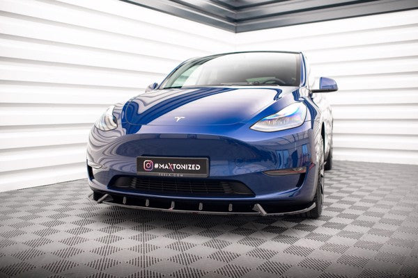 Maxton Front Splitter V.1 Tesla Model Y - Gloss Black