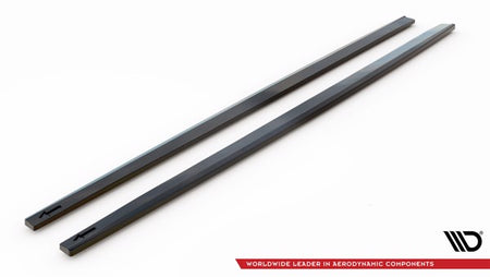 Maxton Side Skirts Diffusers Porsche Panamera E-Hybrid 971 - Gloss Black