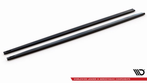 Maxton Side Skirts Diffusers Porsche Panamera E-Hybrid 971 - Gloss Black