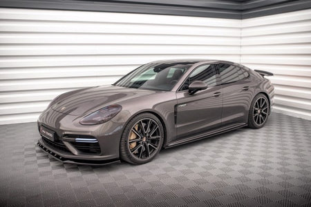 Maxton Side Skirts Diffusers Porsche Panamera E-Hybrid 971 - Gloss Black