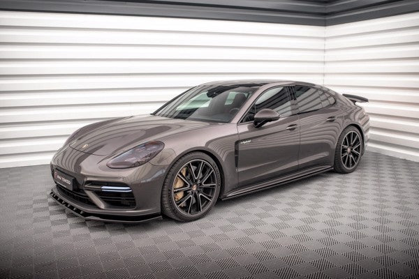 Maxton Side Skirts Diffusers Porsche Panamera E-Hybrid 971 - Gloss Black