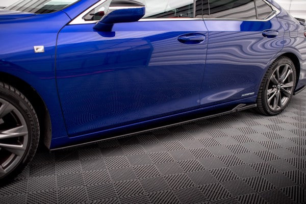 Maxton Side Skirts Diffusers Lexus Es F Sport Mk7 - Gloss Black