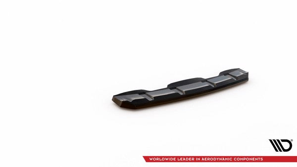 Maxton Central Rear Splitter For Volvo Xc60 R-Design Mk1 Facelift - Gloss Black