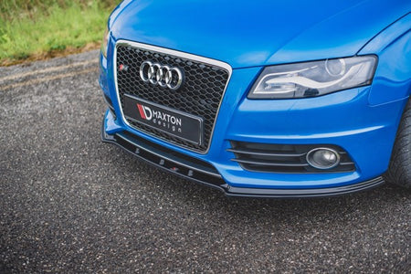 Maxton Front Splitter Audi S4 / A4 S-Line B8  - Gloss Black