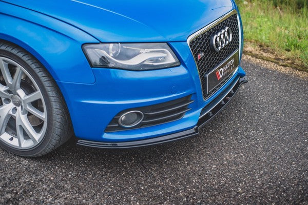 Maxton Front Splitter Audi S4 / A4 S-Line B8  - Gloss Black