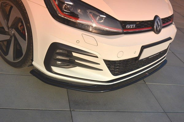 Maxton Front Splitter V.2 VW Golf VIi Gti Facelift - Gloss Black