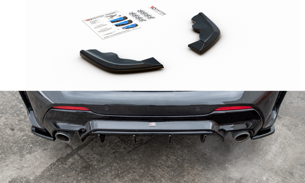 Maxton Rear Side Splitters V.3 For BMW 1 F40 M-Pack/ M135I - Gloss Black