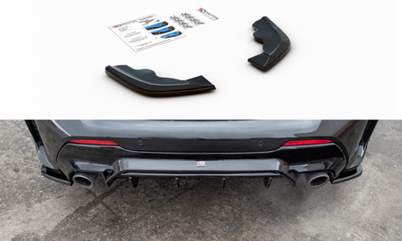 Maxton Rear Side Splitters V.3 For BMW 1 F40 M-Pack/ M135I - Gloss Black