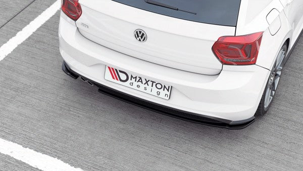 Maxton Rear Side Splitters V.2 VW Polo Gti Mk6 - Gloss Black