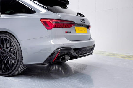 Maxton Central Rear Splitter Audi RS6 C8 / RS7 C8 - Gloss Black