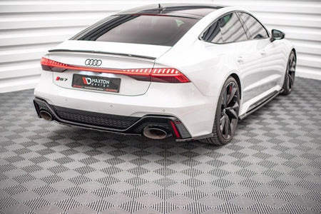 Maxton Central Rear Splitter Audi RS6 C8 / RS7 C8 - Gloss Black