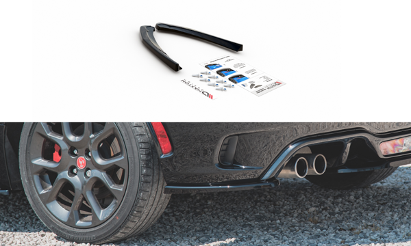 Maxton Rear Side Splitters Fiat 124 Spider Abarth - Gloss Black