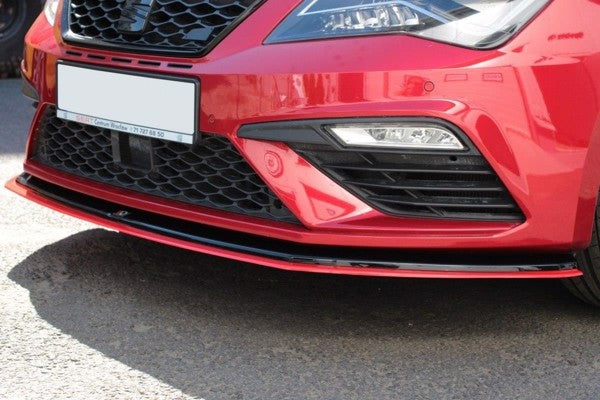 Maxton Front Splitter V.3 Seat Leon Cupra / Fr Mk3 Fl - Gloss Black