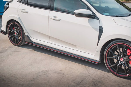 Maxton Racing Durability Side Skirts Diffusers V.2 Honda Civic X Type-R - Black