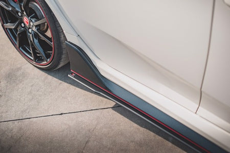 Maxton Racing Durability Side Skirts Diffusers V.2 Honda Civic X Type-R - Black