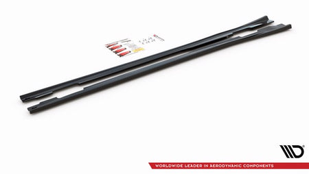 Maxton Side Skirts Diffusers V.2 Mercedes-Benz A W176 - Gloss Black