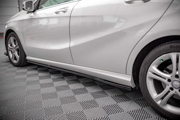 Maxton Side Skirts Diffusers V.2 Mercedes-Benz A W176 - Gloss Black