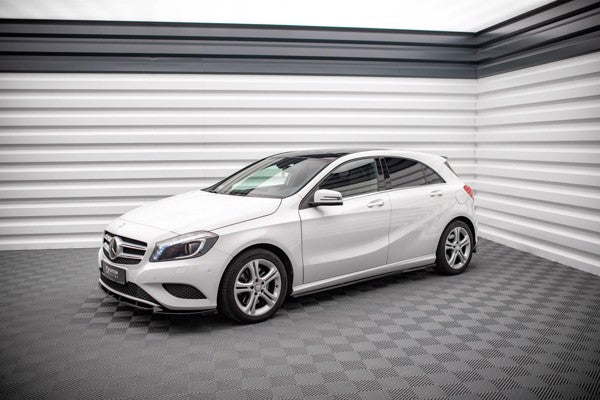 Maxton Side Skirts Diffusers V.2 Mercedes-Benz A W176 - Gloss Black