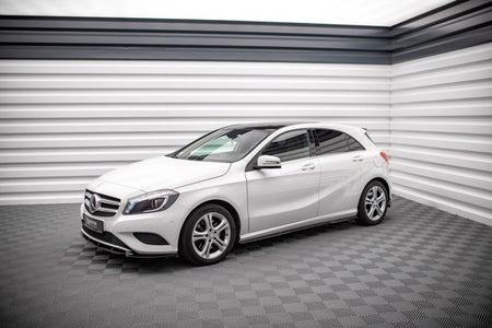 Maxton Side Skirts Diffusers V.2 Mercedes-Benz A W176 - Gloss Black