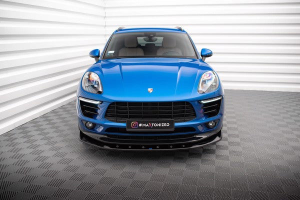 Maxton Front Splitter V.1 Porsche Macan Mk1 - Gloss Black