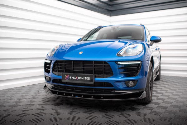 Maxton Front Splitter V.1 Porsche Macan Mk1 - Gloss Black