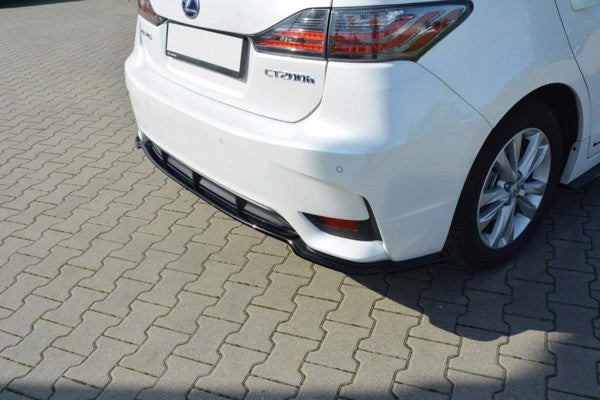 Maxton Central Rear Splitter Lexus Ct Mk1 Facelift (Without Vertical Bars) - Gloss Black