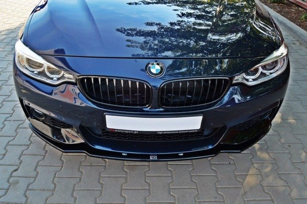 Maxton Front Splitter V.1 For BMW 4 F32 M-Pack - Gloss Black