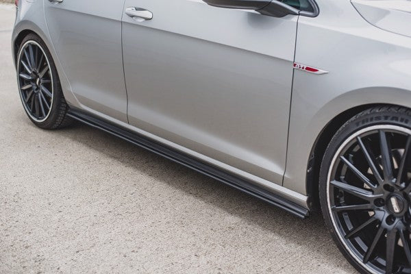 Maxton Racing Durability Side Skirts Diffusers VW Golf 7 Gti - Black