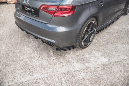 Maxton Rear Side Splitters V.1 Audi RS3 8V Sportback - Gloss Black