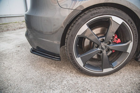 Maxton Rear Side Splitters V.1 Audi RS3 8V Sportback - Gloss Black
